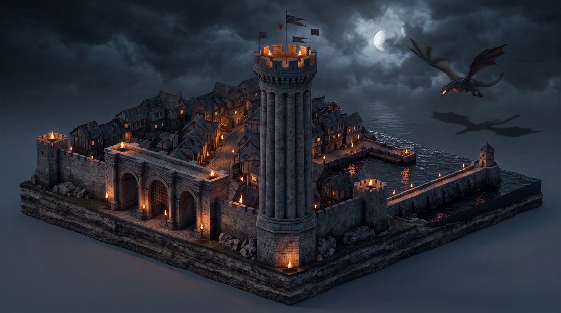 Fantastik teması, gece — Antalya