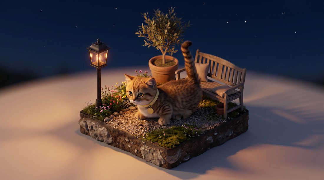 Evcil hayvan teması, gece